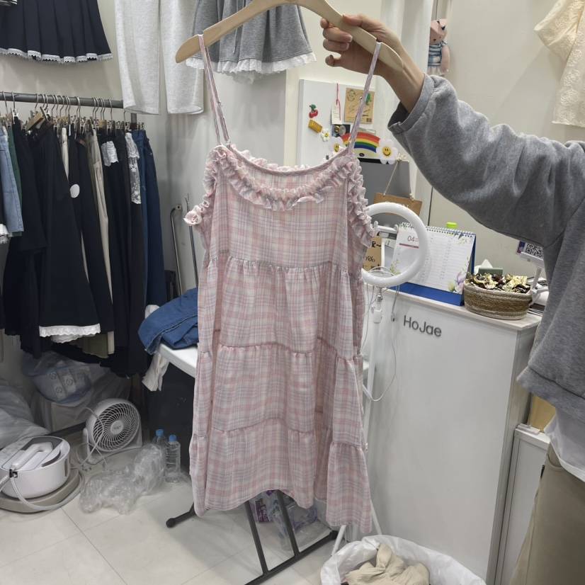 HOJAE韓國直郵㊣女裝新品休閑推薦時尚25春夏熱賣人氣連衣裙MID-LEVEL JUMP連衣裙