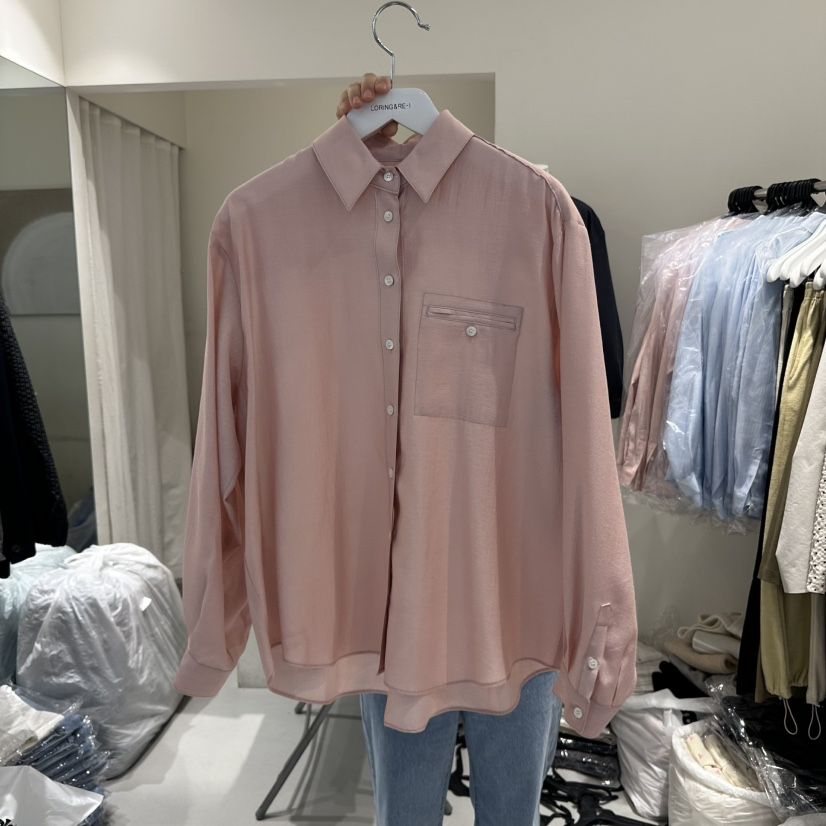 LORING RE I韓國直郵㊣東大門實拍女裝新品休閑襯衫蕾絲衫LORING RE-I/BARE襯衫/蕾絲衫