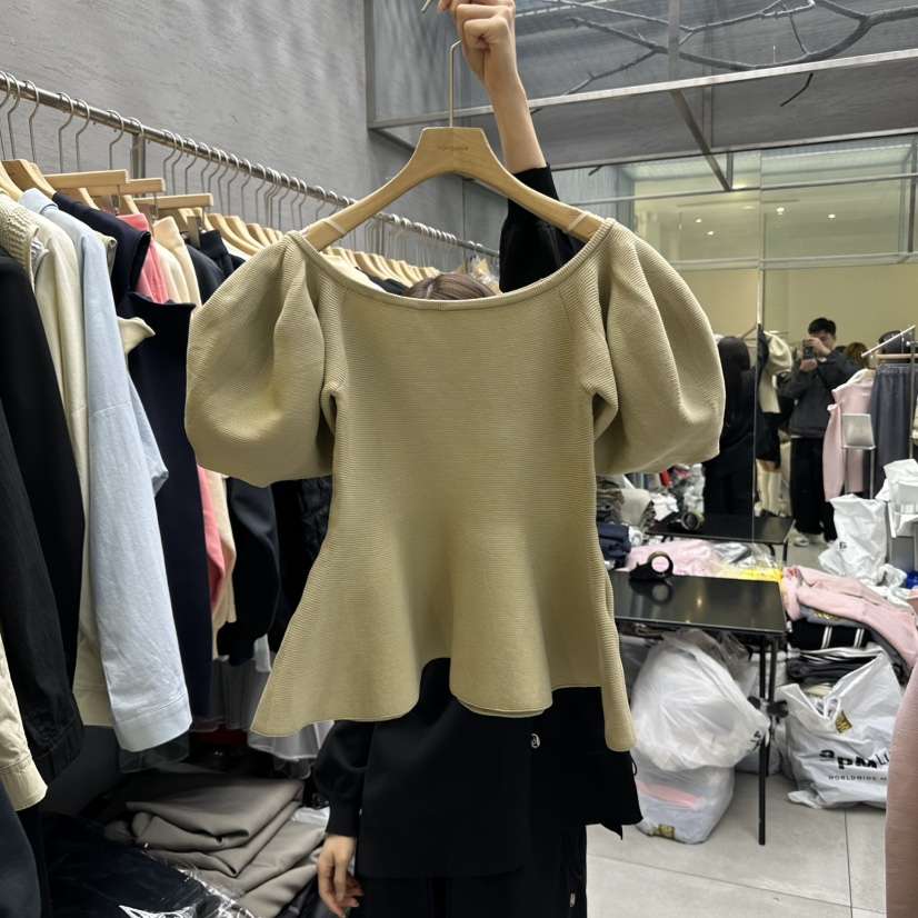 UOOV韓國直郵㊣女裝新款時尚人氣推薦休閑熱賣25春夏針織衫喇叭UOOV針織衫
