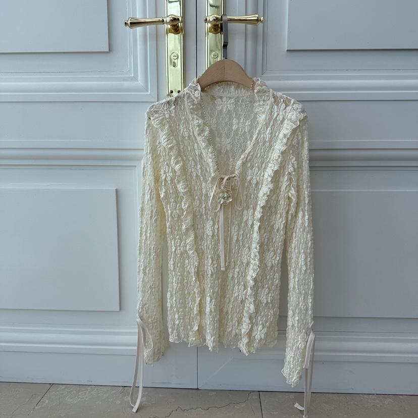 VICTORIA QUEEN直郵韓國代購㊣女裝新品休閑襯衫蕾絲衫不含飾品VICTORIA QUEEN襯衫/蕾絲衫