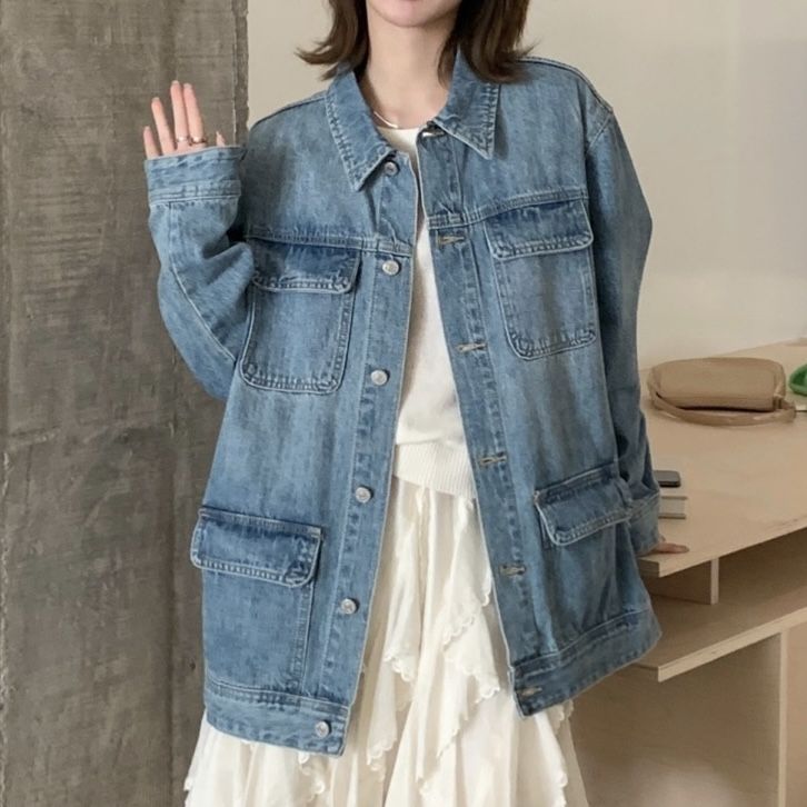 HER直郵韓國代購㊣女裝新品熱賣推薦25春夏人氣時尚夾克口袋HER夾克