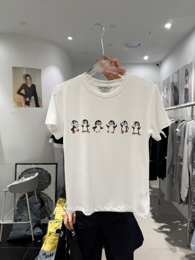 WATERMELON韓國㊣直郵東大門代購女裝新品休閑25春夏時尚T恤鵝WATERMELONT恤