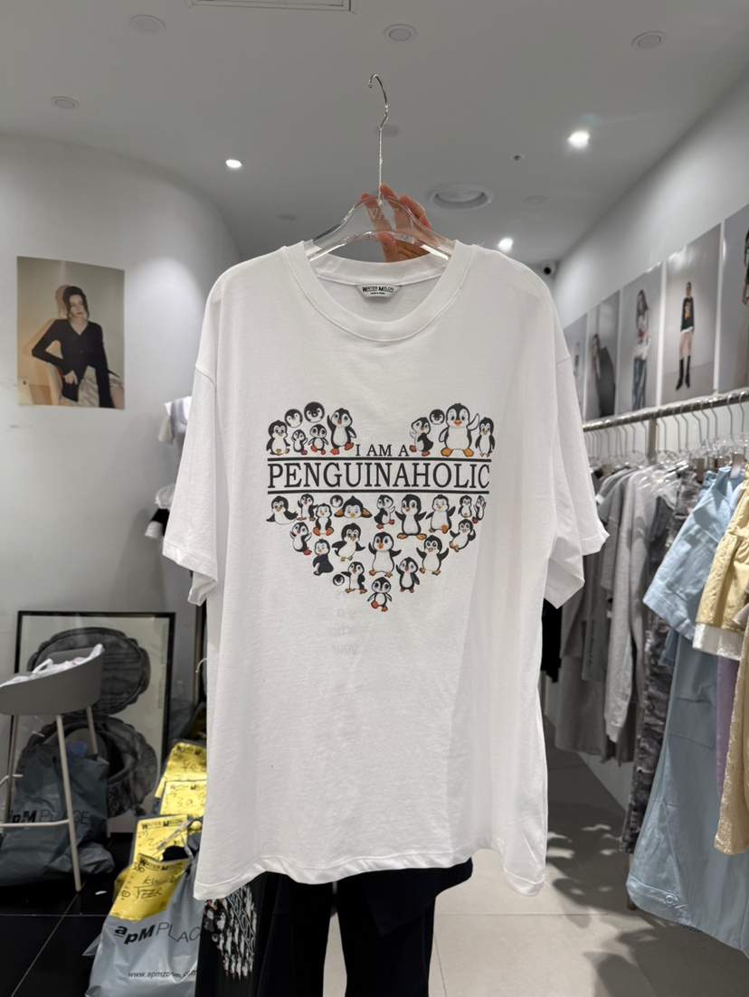 WATERMELON直郵韓國代購㊣女裝新品時尚25春夏熱賣休閑T恤鵝WATERMELONT恤