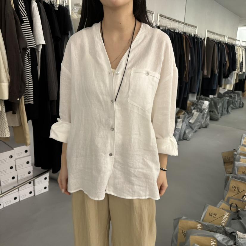DOUBLE STANDARD/LE SMOKING/MAISONSTAFF韓國直郵㊣女裝新品時尚襯衫蕾絲衫亞麻MAISONSTAFF/DOUBLE STANDARD襯衫/蕾絲衫