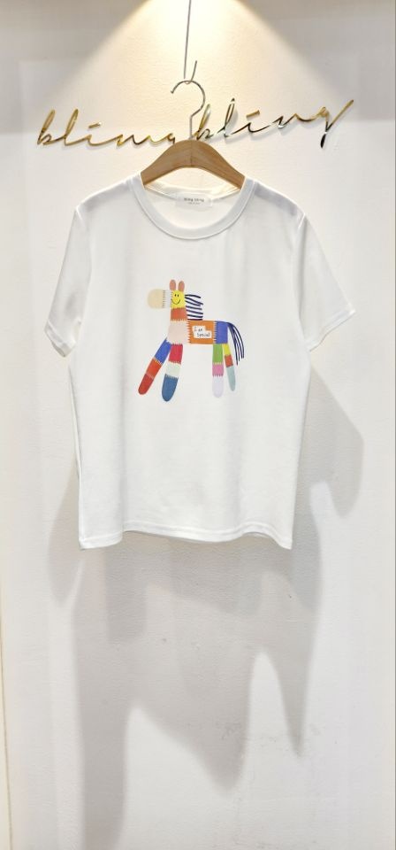BLING BLING-S東大門代購女士新品25春夏休閑職業推薦T恤BLING BLING-ST恤