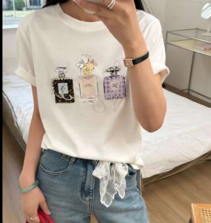 BLING BLING-S東大門實拍女裝新款25春夏熱賣休閑真品T恤BLING BLING-ST恤