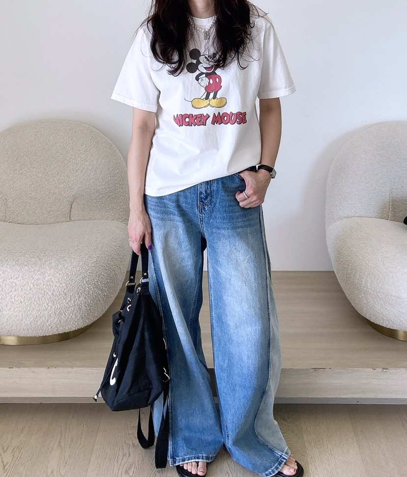 HANNA-A韓國㊣直郵東大門代購女裝新品休閑熱賣牛仔褲鏤空HANNA牛仔褲