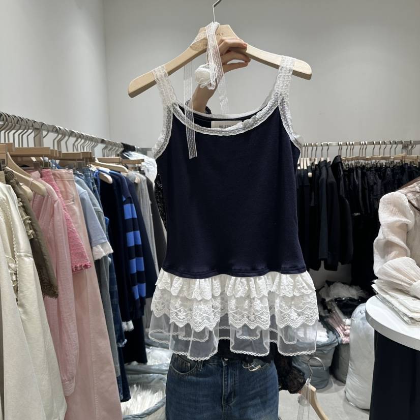 RE STYLE-Q韓國直郵㊣女裝新款休閑人氣熱賣吊帶背心套裝RE STYLE吊帶/背心