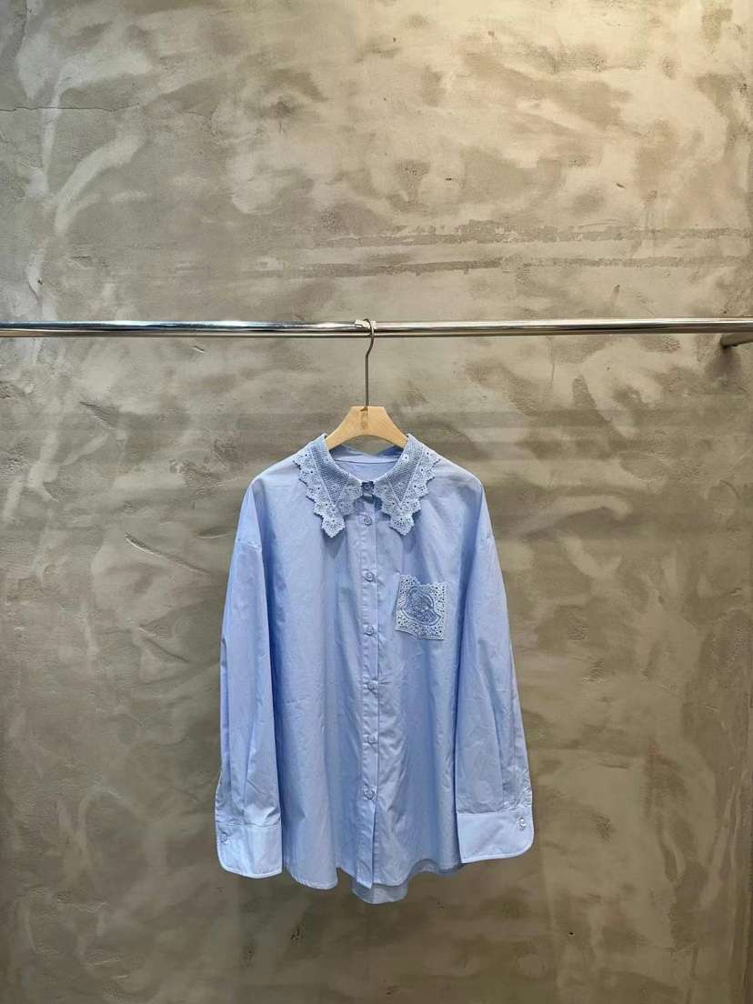SIMPLE PARK/WMSTORY直郵韓國代購㊣女裝新品25春夏襯衫蕾絲衫SIMPLE PARK/WMSTORY襯衫/蕾絲衫