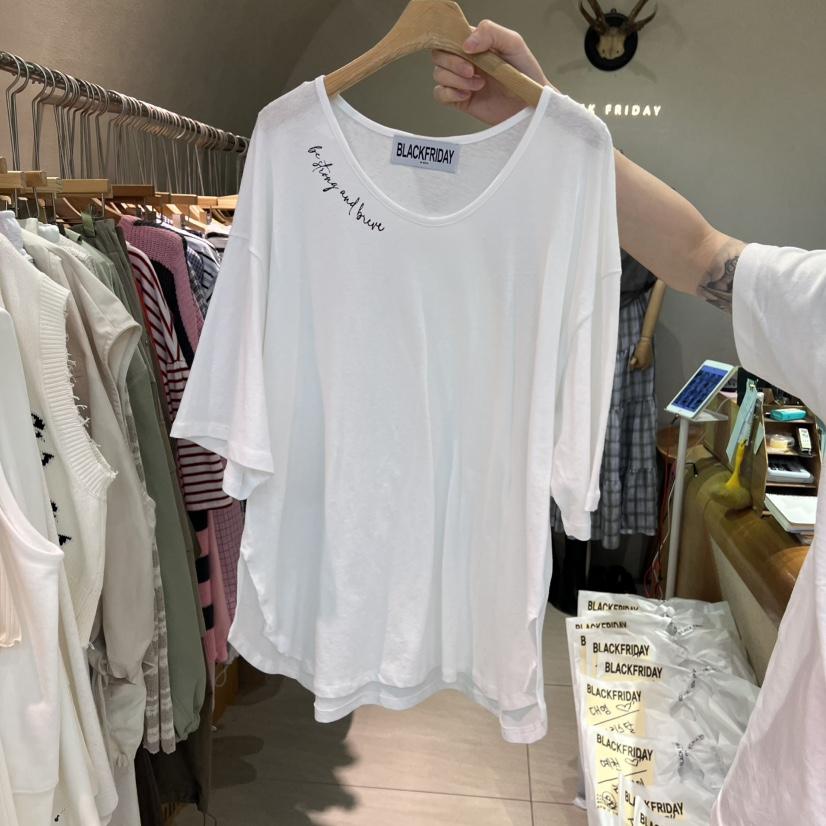 BLACKFRIDAY直郵韓國代購㊣女裝新款時尚推薦熱賣25春夏T恤BLACK FRIDAYT恤