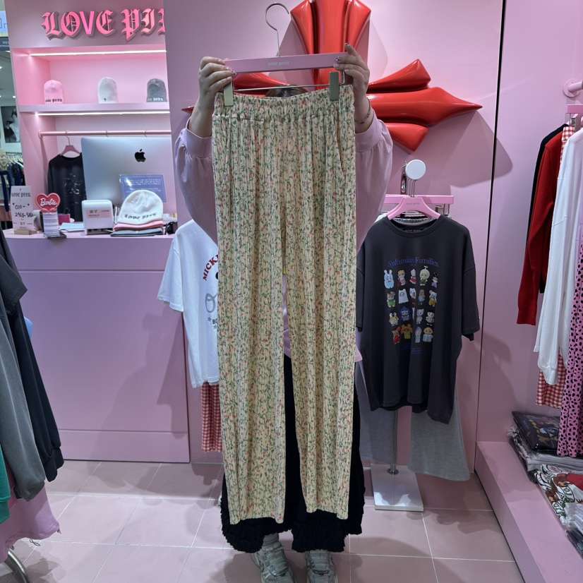 LOVE PINK韓國㊣直郵東大門代購女裝新款25春夏熱賣休閑褲LOVE PINK休閑褲