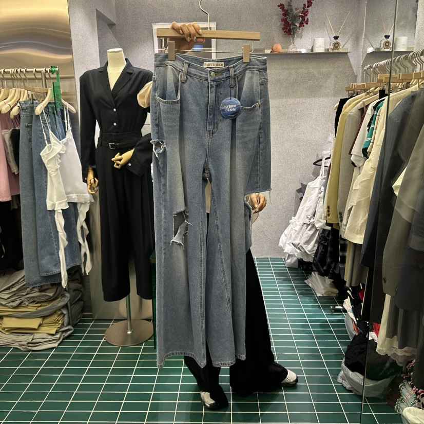 BABYTOUCH直郵韓國代購㊣女裝新品時尚休閑25春夏推薦牛仔褲BABYTOUCH牛仔褲