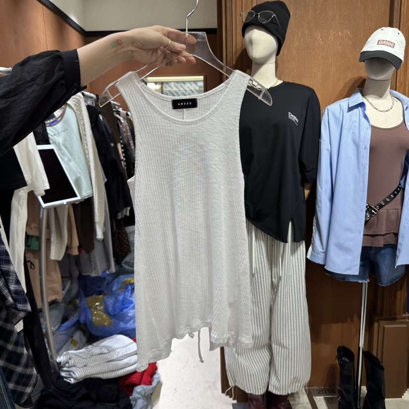 AMOUR韓國直郵㊣東大門實拍女裝新款25春夏人氣休閑吊帶背心AMOUR吊帶/背心