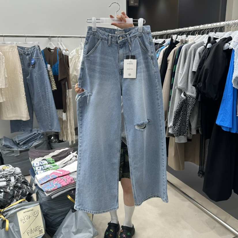 INTHEEND直郵韓國代購㊣女裝新款熱賣25春夏休閑人氣牛仔褲INTHEEND牛仔褲