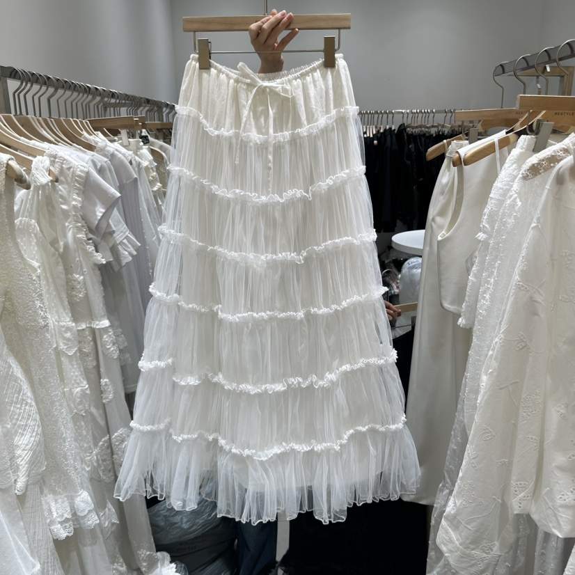 RE STYLE-Q韓國直郵㊣東大門實拍女裝新品人氣休閑長裙亞麻RE STYLE長裙