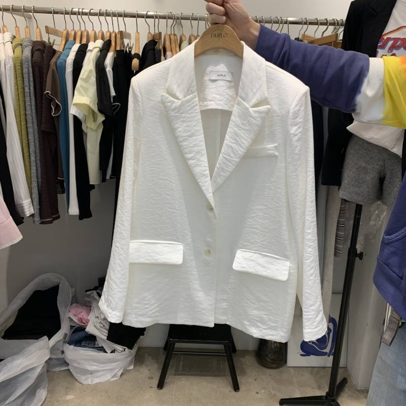DUPLO直郵韓國代購㊣女裝新品熱賣推薦25春夏夾克不含內搭亞麻DUPLO夾克
