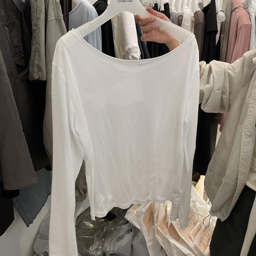 CREAM VILLA韓國㊣直郵東大門代購女裝新品推薦長袖T恤鵝CREAMVILLA長袖T恤