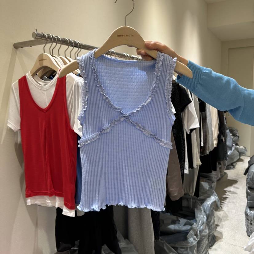MOREMORE直郵韓國代購㊣女裝新品推薦休閑25春夏熱賣吊帶背心more more吊帶/背心
