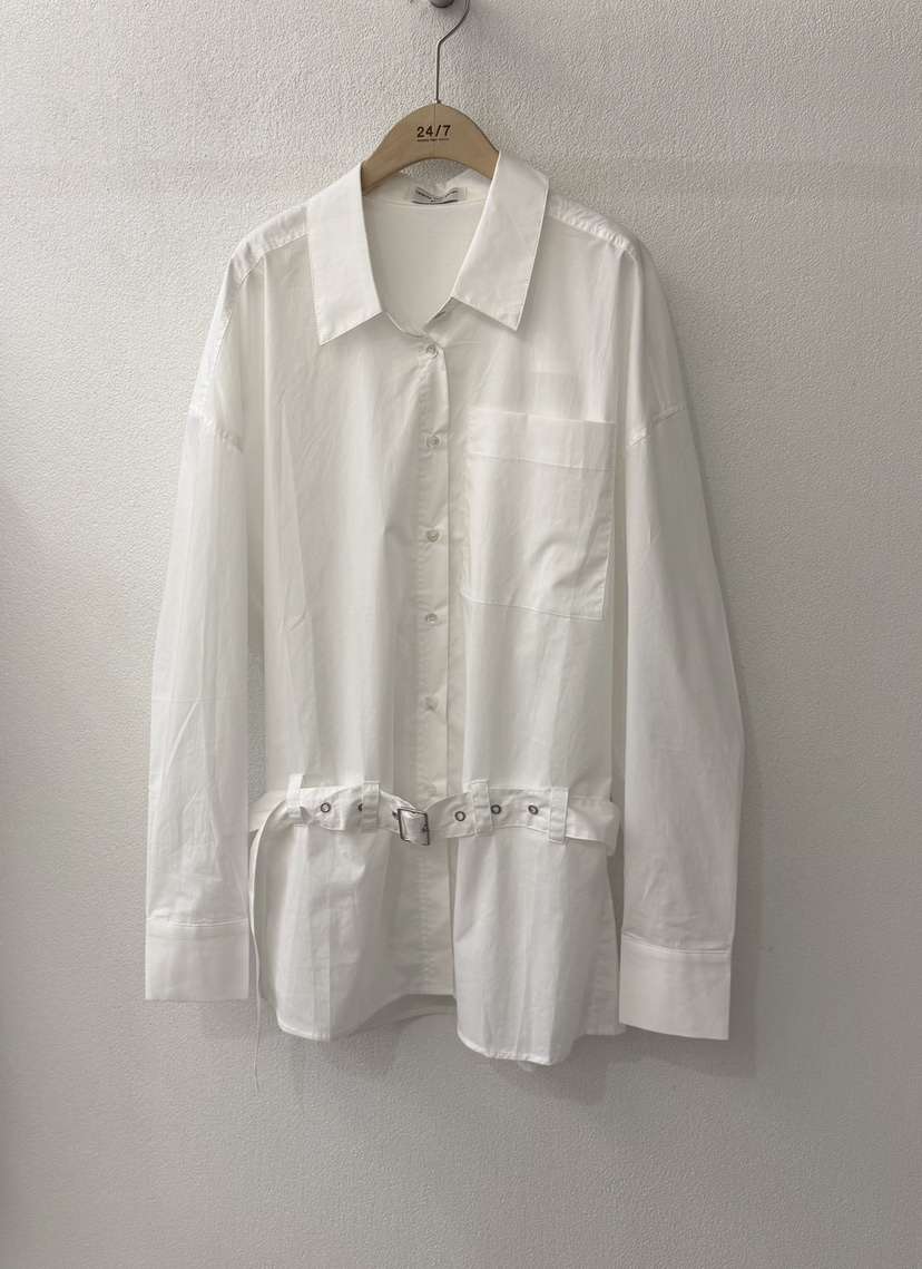 TWENTY FOUR SEVEN24-7韓國㊣直郵東大門代購女裝新品人氣襯衫蕾絲衫含腰帶TEWNTY FOUR SEVEN24-7襯衫/蕾絲衫