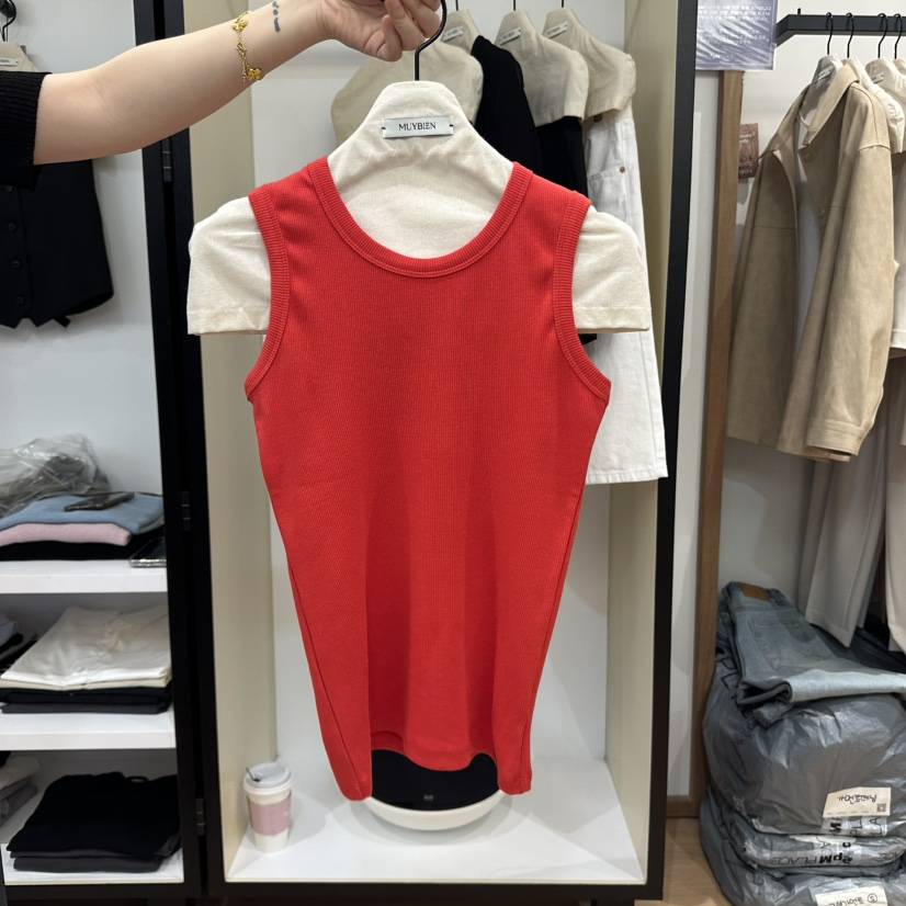 MUYBIEN直郵韓國代購㊣女裝新品人氣熱賣休閑25春夏吊帶背心MUYBIEN吊帶/背心