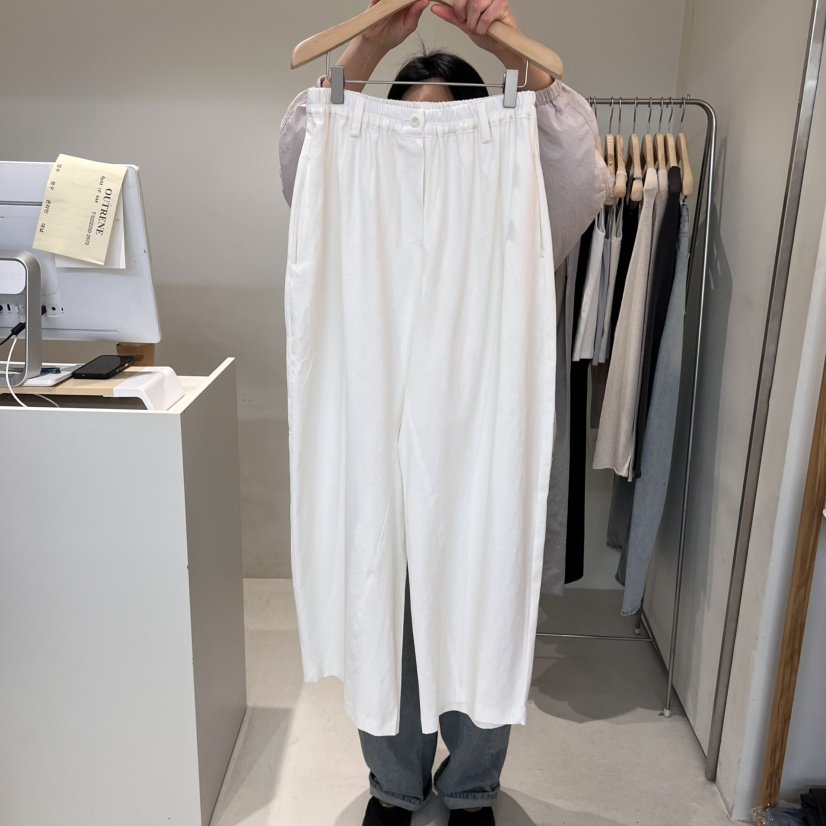 OUTRENE韓國㊣直郵東大門代購女裝新款休閑熱賣25春夏休閑褲亞麻OUTRENE休閑褲