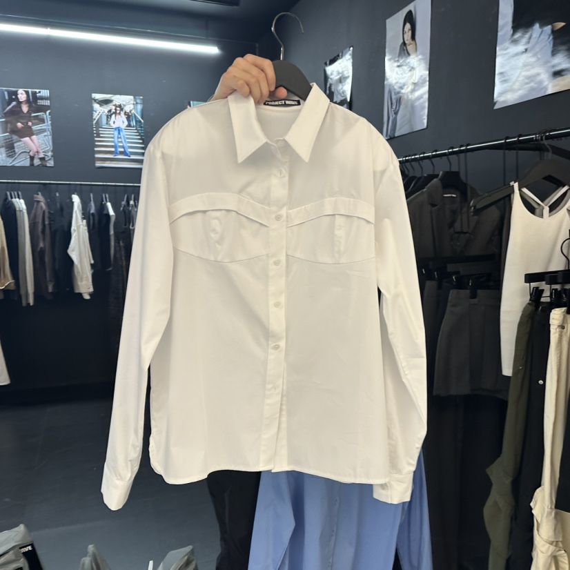 PROJECT WAVE-P直郵韓國代購㊣女裝新品推薦人氣襯衫蕾絲衫PROJECT WAVE襯衫/蕾絲衫