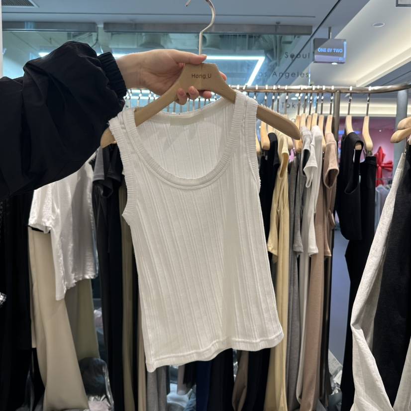 HONG.U韓國直郵㊣東大門實拍女裝新品熱賣25春夏人氣吊帶背心HONG.U吊帶/背心