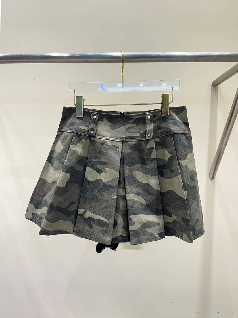 81 MARKET-L韓國㊣直郵東大門代購女裝新品25春夏短裙迷彩81 MARKET-L短裙