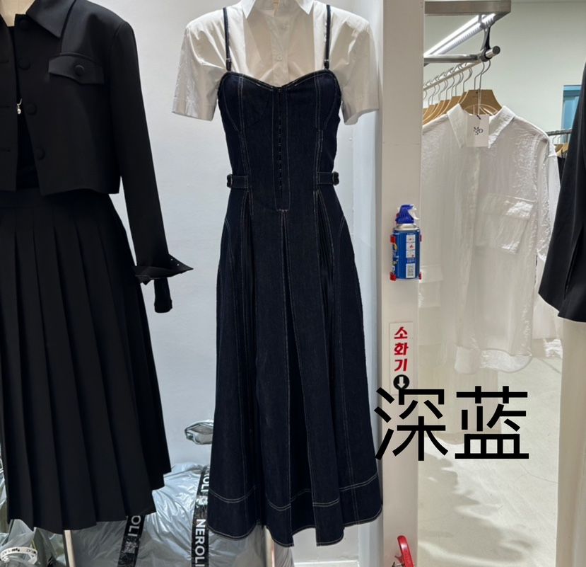 NEROLI 36韓國㊣直郵東大門代購女裝新款人氣連衣裙不含內搭褶皺NEROLI 36連衣裙