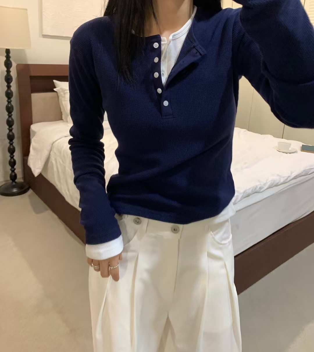 IMMENSE直郵韓國代購㊣女裝新品熱賣推薦時尚25春夏長袖T恤IMMENSE長袖T恤