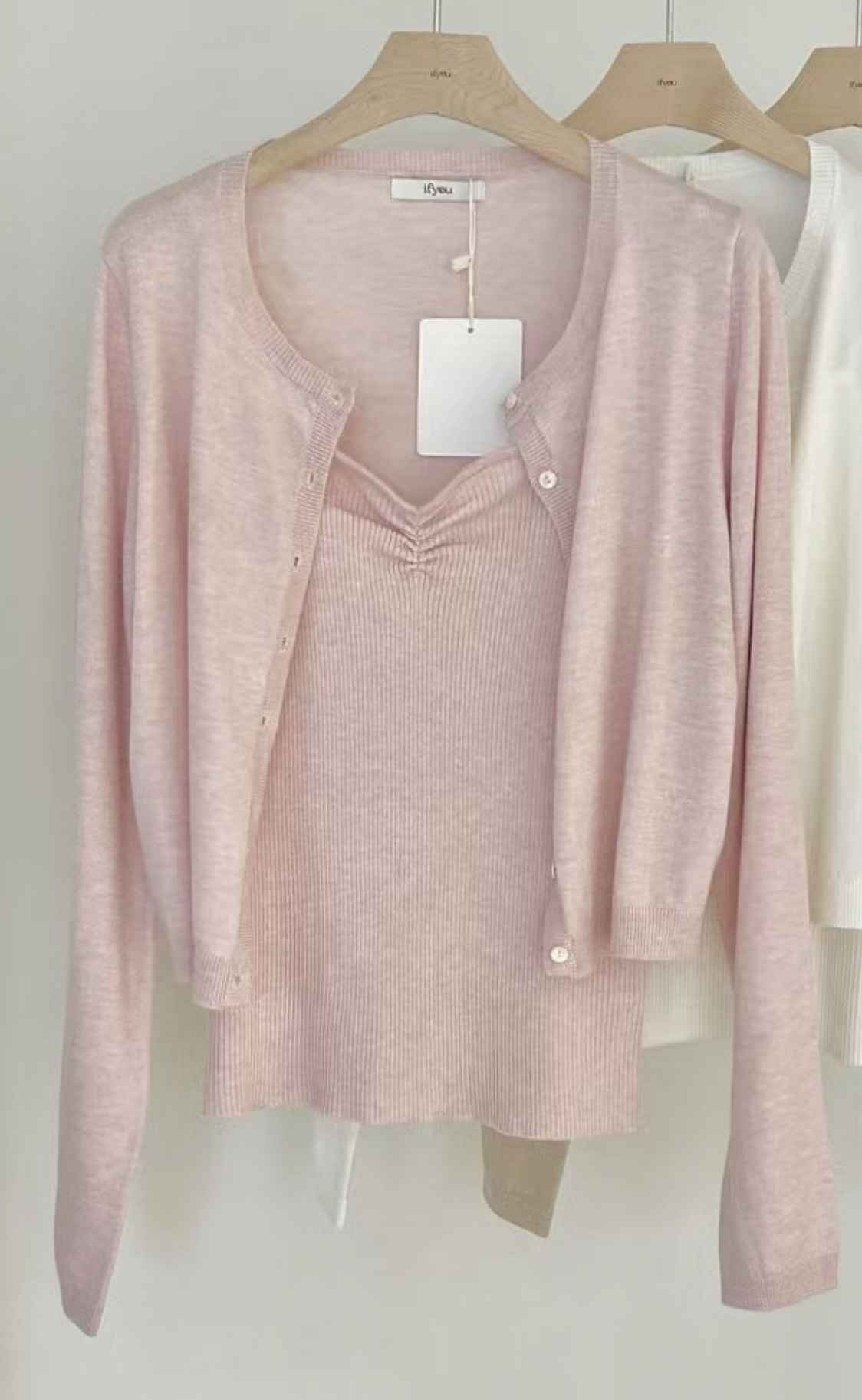 IF YOU韓國直郵㊣東大門實拍女裝新品25春夏人氣套裝套裝開衫IF YOU套裝