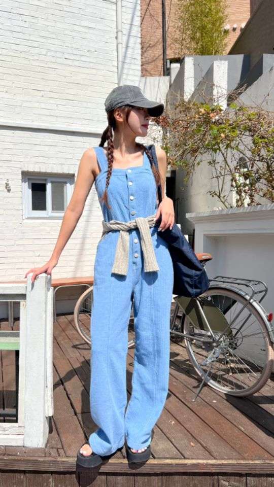 HEY/TO SEWING韓國㊣直郵東大門代購女裝新品推薦休閑連體褲BY HEY/TO SEWING連體褲