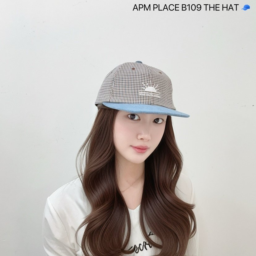 THE HAT-P直郵韓國代購㊣女裝新品休閑人氣時尚25春夏帽子格紋THE HAT帽子
