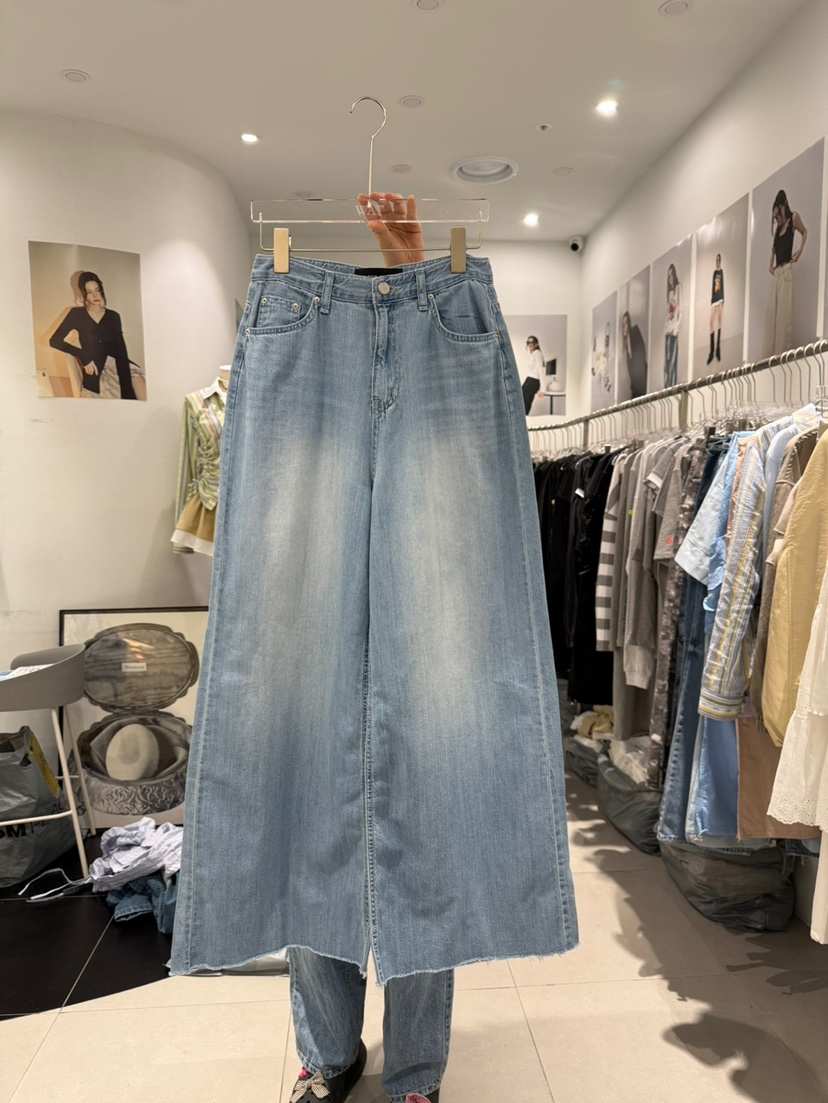 WATERMELON直郵韓國代購㊣女裝新品熱賣25春夏推薦休閑牛仔褲WATERMELON牛仔褲