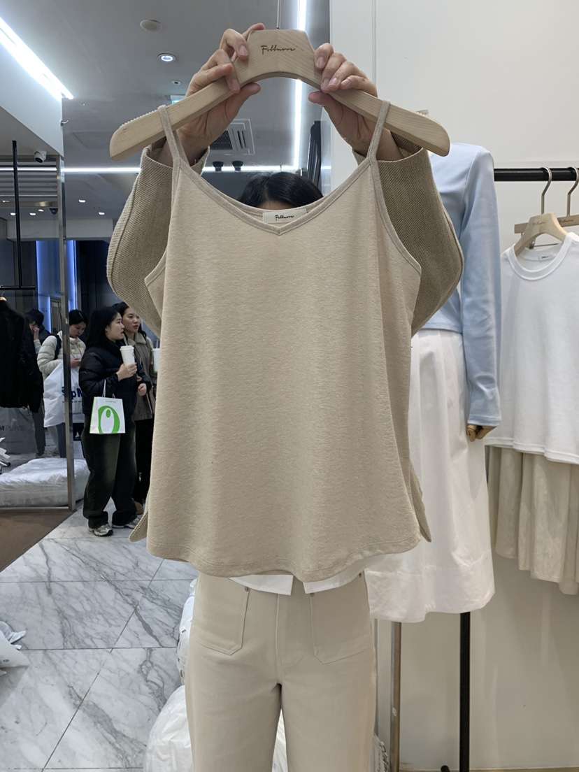 FILLMOR韓國㊣直郵東大門代購女裝新款人氣休閑吊帶背心亞麻FILLMOR吊帶/背心