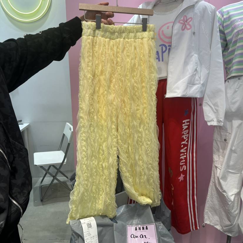 ANNA韓國直郵㊣東大門實拍女裝新款時尚人氣推薦休閑褲蕾絲ANNA休閑褲