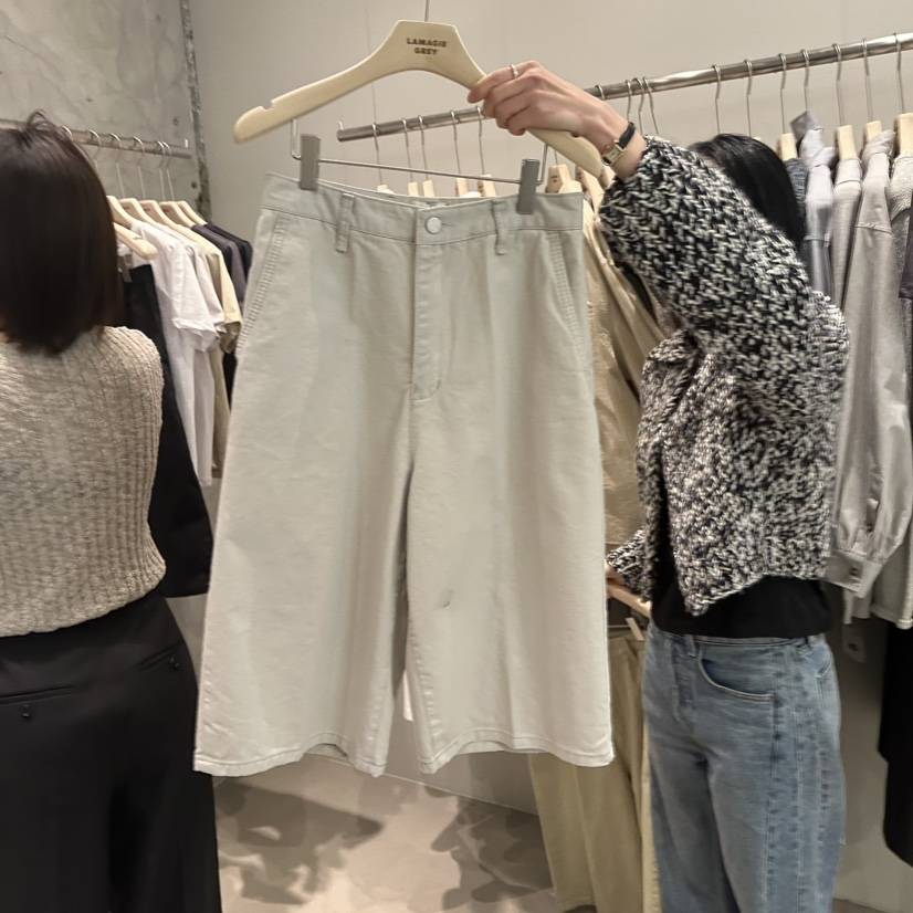 LAMAGIEPIE直郵韓國代購㊣女裝新品人氣25春夏休閑時尚短褲LAMAGIE GREY短褲