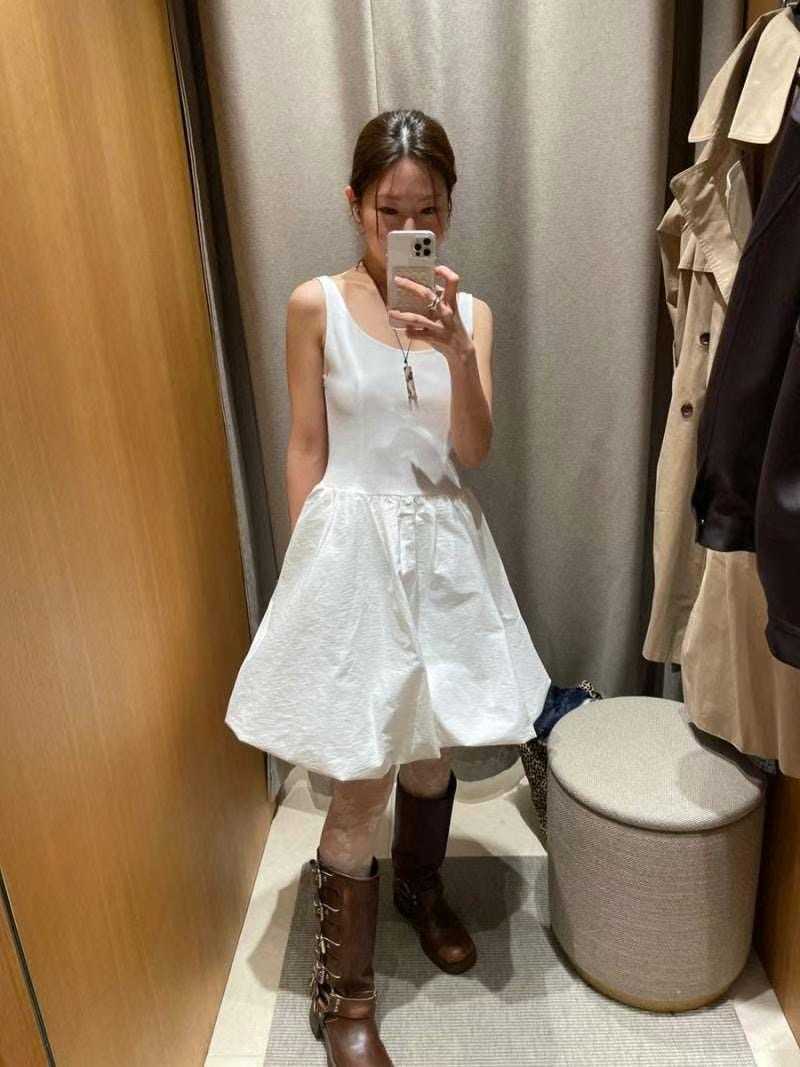 SPRING韓國直郵㊣東大門實拍女裝新品時尚25春夏連衣裙不含內搭SPRING連衣裙