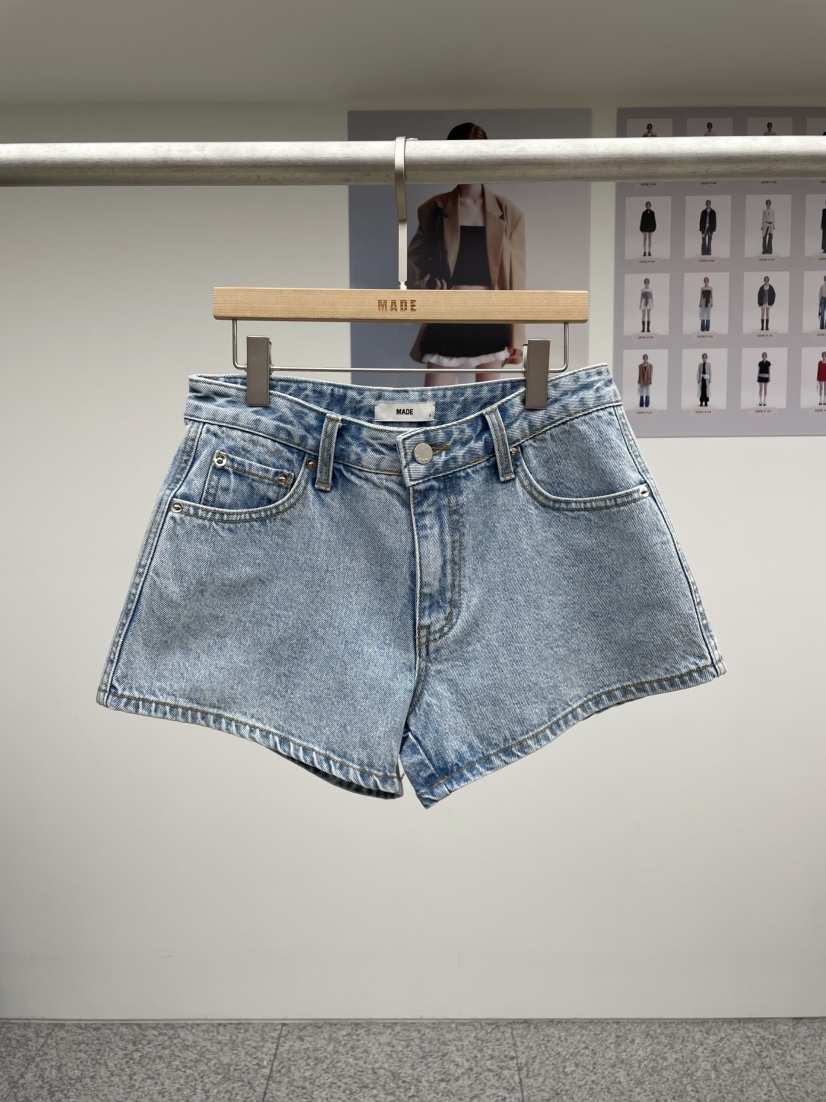 MADE-P韓國直郵㊣東大門實拍女裝新品熱賣休閑時尚25春夏短褲MADE-P短褲
