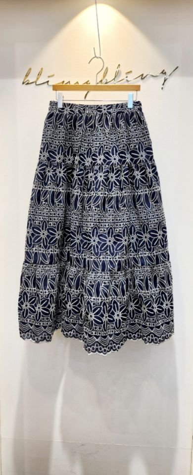 RICO韓國㊣直郵東大門代購女裝新品人氣熱賣25春夏長裙刺繡bling bling/RICO長裙