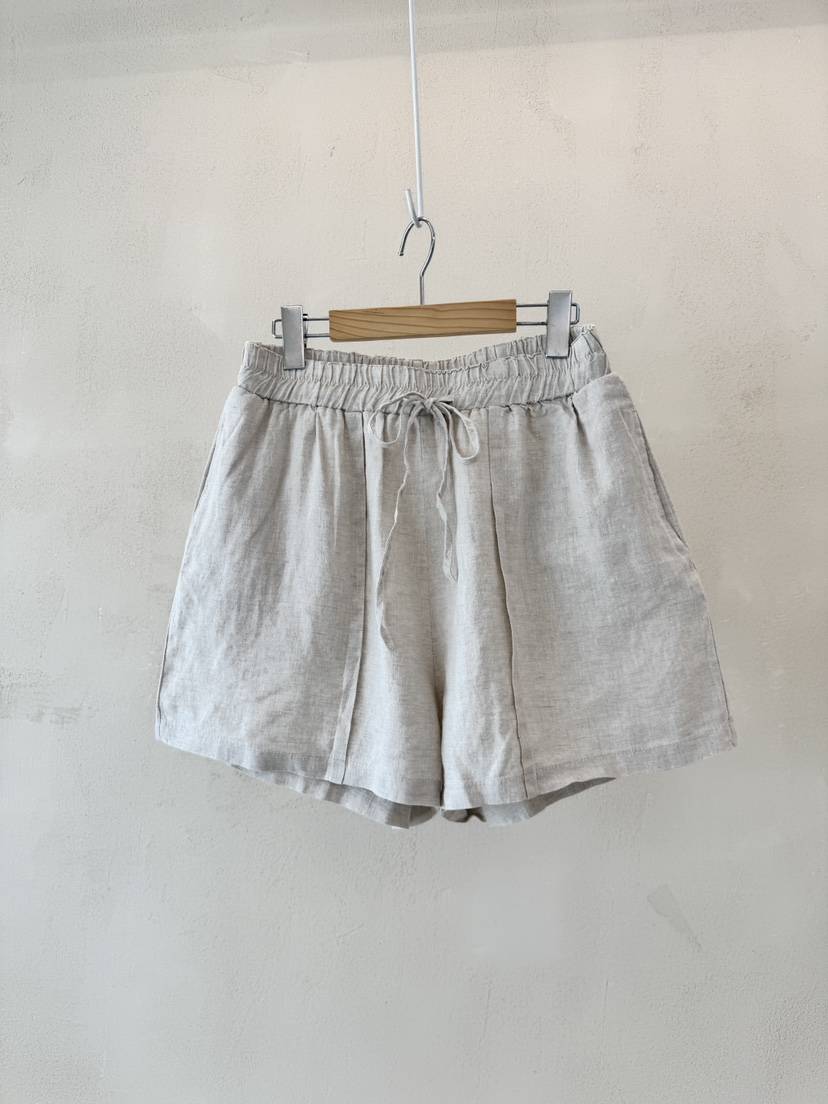 LAUNDRY韓國直郵㊣東大門實拍女裝新品推薦熱賣短褲褶皺亞麻LAUNDRY短褲