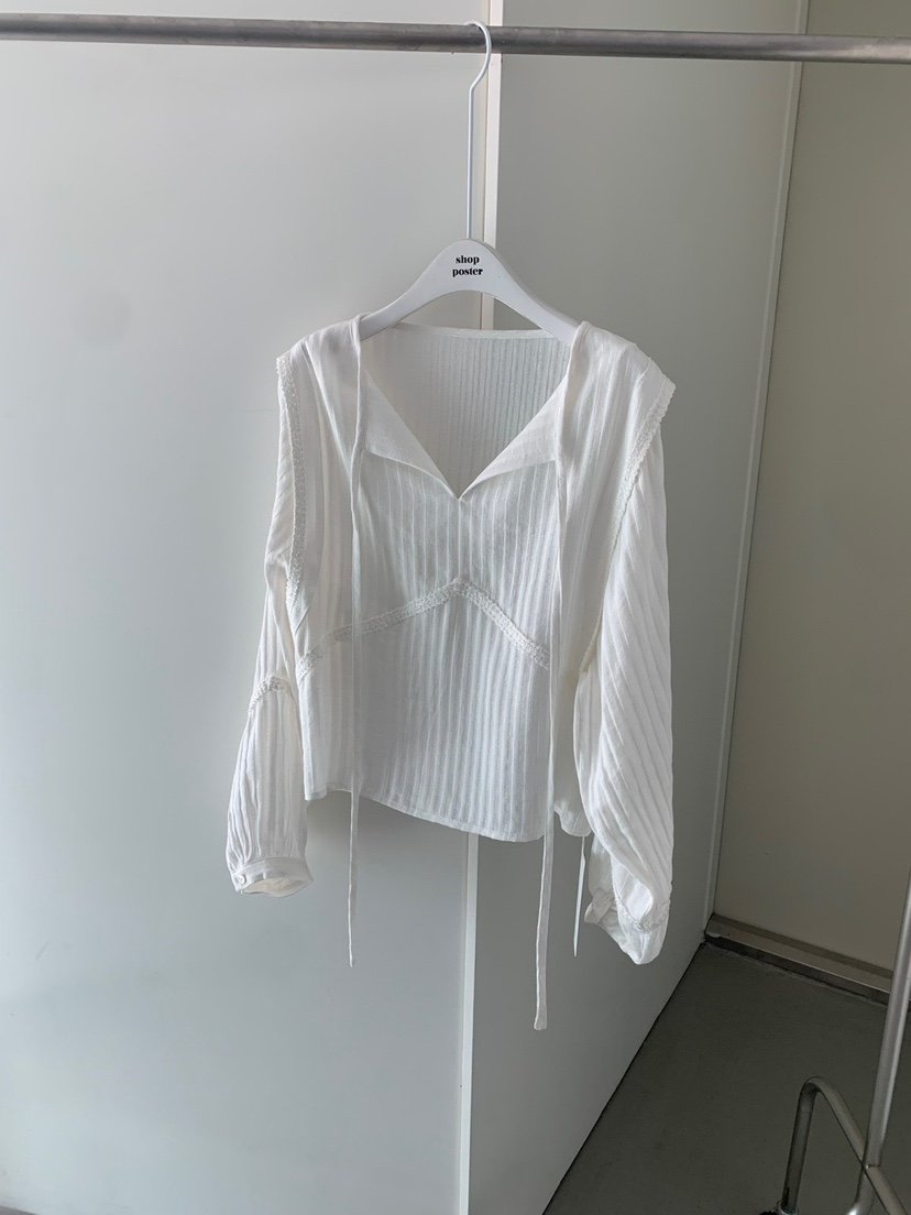 SHOP POSTER韓國直郵㊣女裝新品25春夏推薦人氣襯衫蕾絲衫SHOP_POSTER襯衫/蕾絲衫