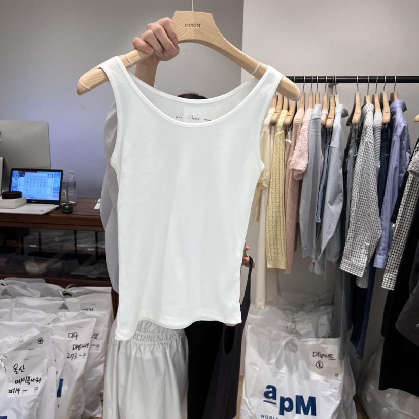 OURIN韓國㊣直郵東大門代購女裝新品休閑25春夏推薦吊帶背心OURIN吊帶/背心