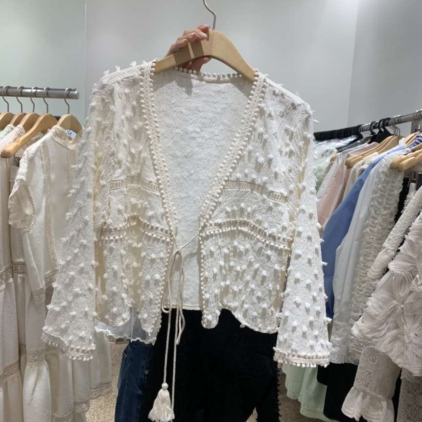A韓國㊣直郵東大門代購女裝新款熱賣時尚25春夏休閑襯衫蕾絲衫A STORE襯衫/蕾絲衫