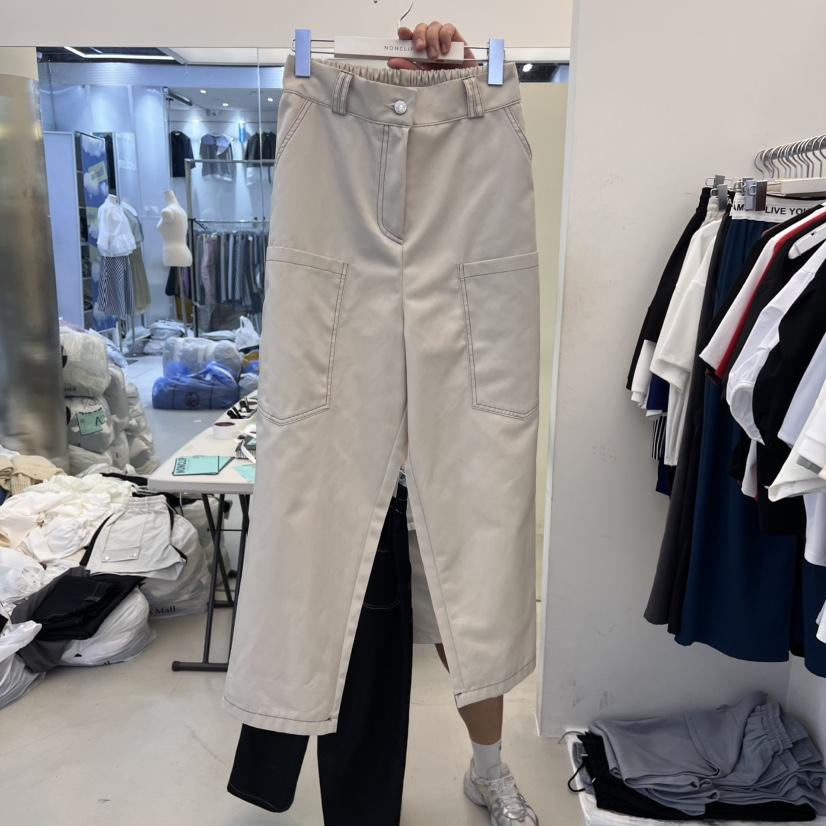 NON CLIP韓國直郵㊣女裝新品休閑人氣推薦25春夏休閑褲口袋NON CLIP休閑褲