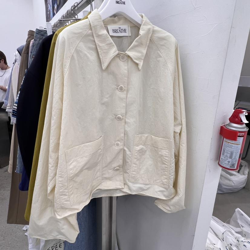 BREATHE直郵韓國代購㊣女裝新品熱賣時尚休閑25春夏襯衫蕾絲衫BREATHE襯衫/蕾絲衫