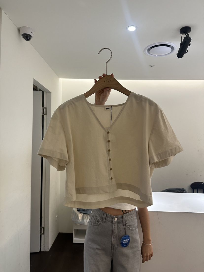 YOUR-P直郵韓國代購㊣女裝新品25春夏熱賣休閑時尚襯衫蕾絲衫YOUR-P襯衫/蕾絲衫