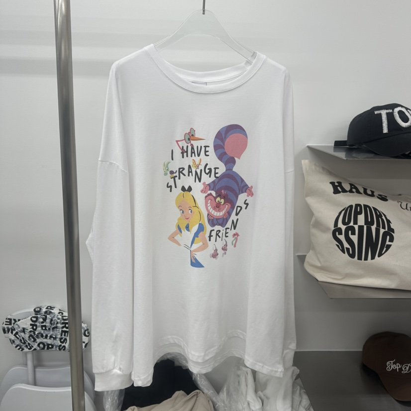 TOPDRESSING直郵韓國代購㊣女裝新款休閑時尚人氣熱賣長袖T恤TOPDRESSING長袖T恤