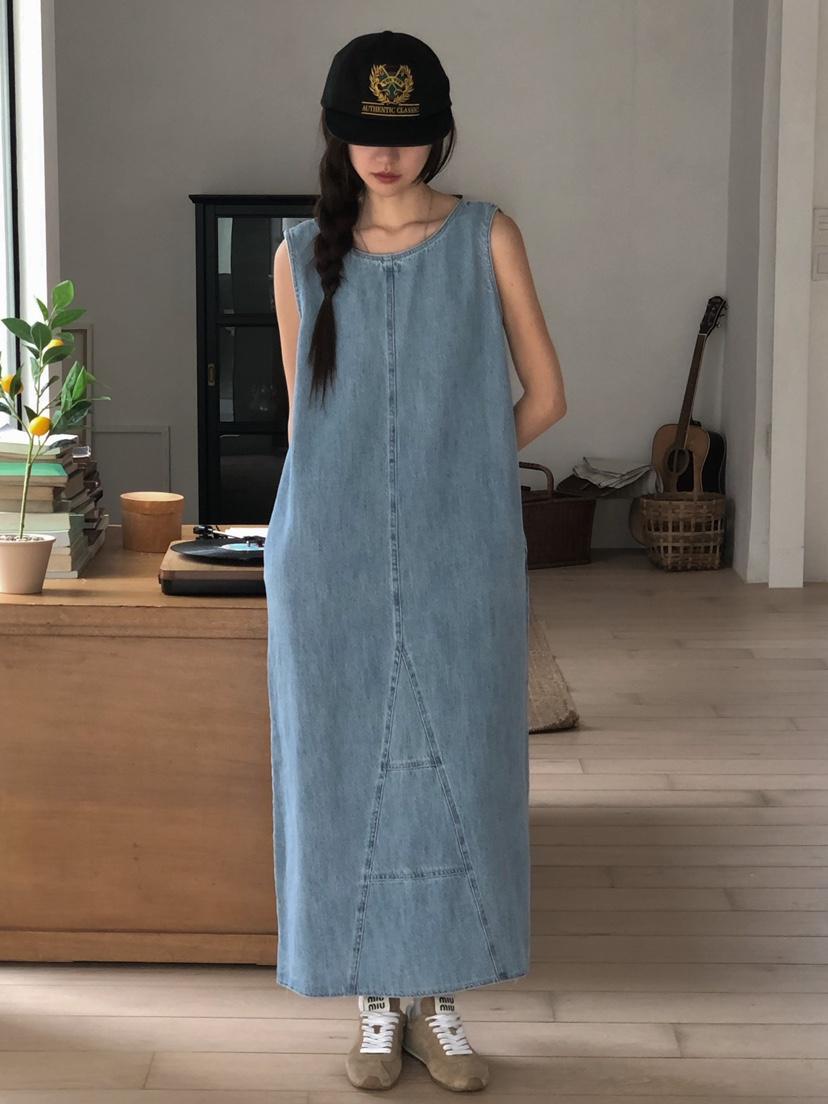 ONDO-P韓國直郵㊣東大門實拍女裝新品休閑時尚熱賣連衣裙亞麻ONDO-P連衣裙