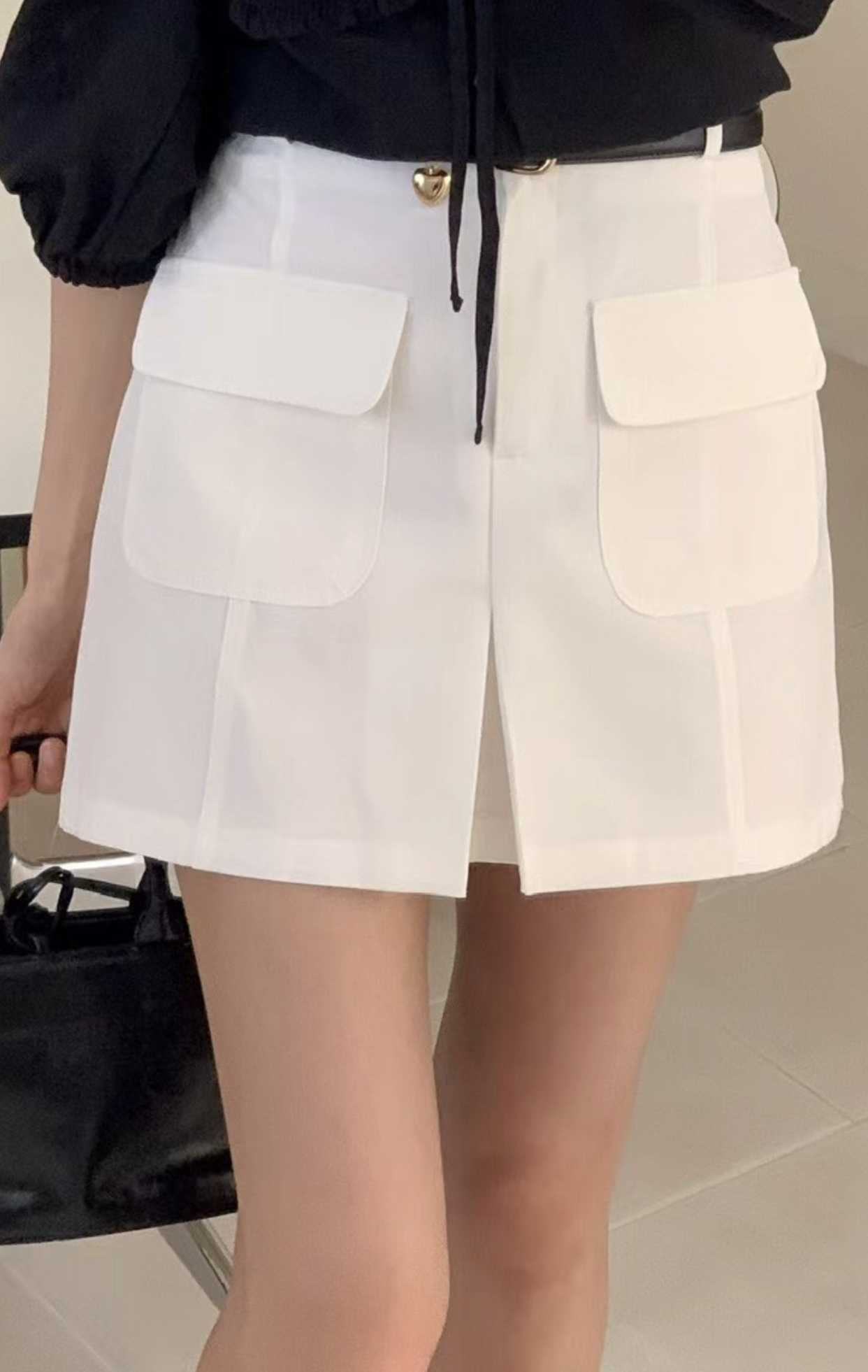 JUILLYSTYLE直郵韓國代購㊣女裝新品25春夏推薦休閑短裙綁帶JUILLYSTYLE短裙